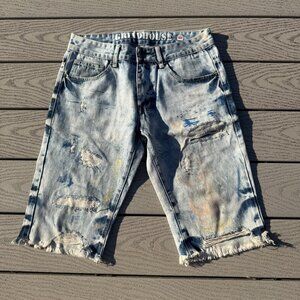 Grindhouse Denim Men's Shorts Size 30 Distressed Blue